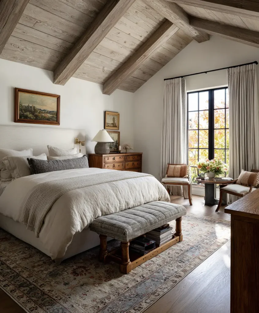 Add a Bench or Ottoman at the Foot of the Bed