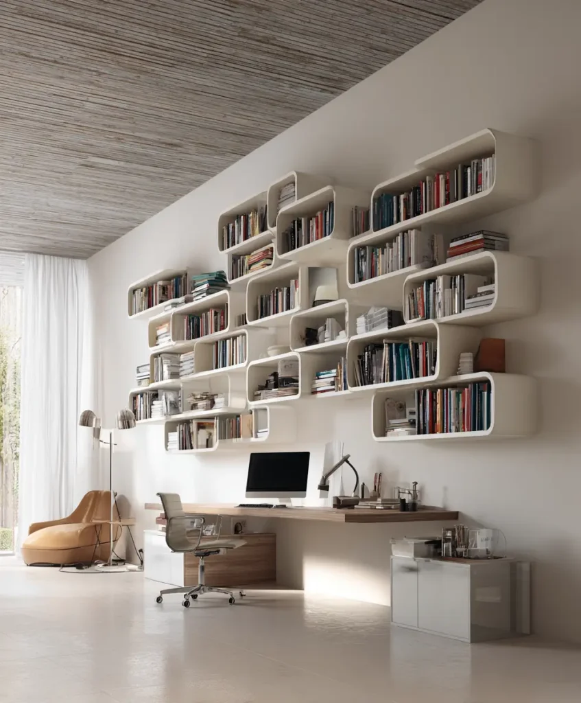 Ceiling-Mounted Shelves for Maximum Space