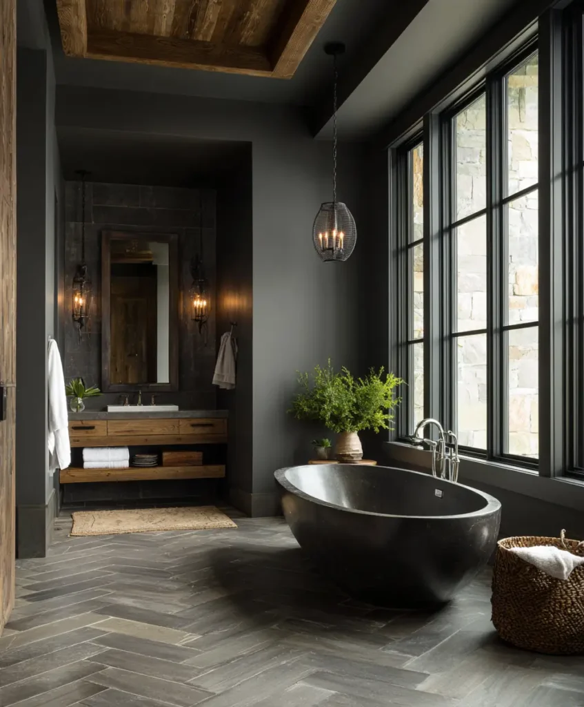 Charcoal and Natural Wood