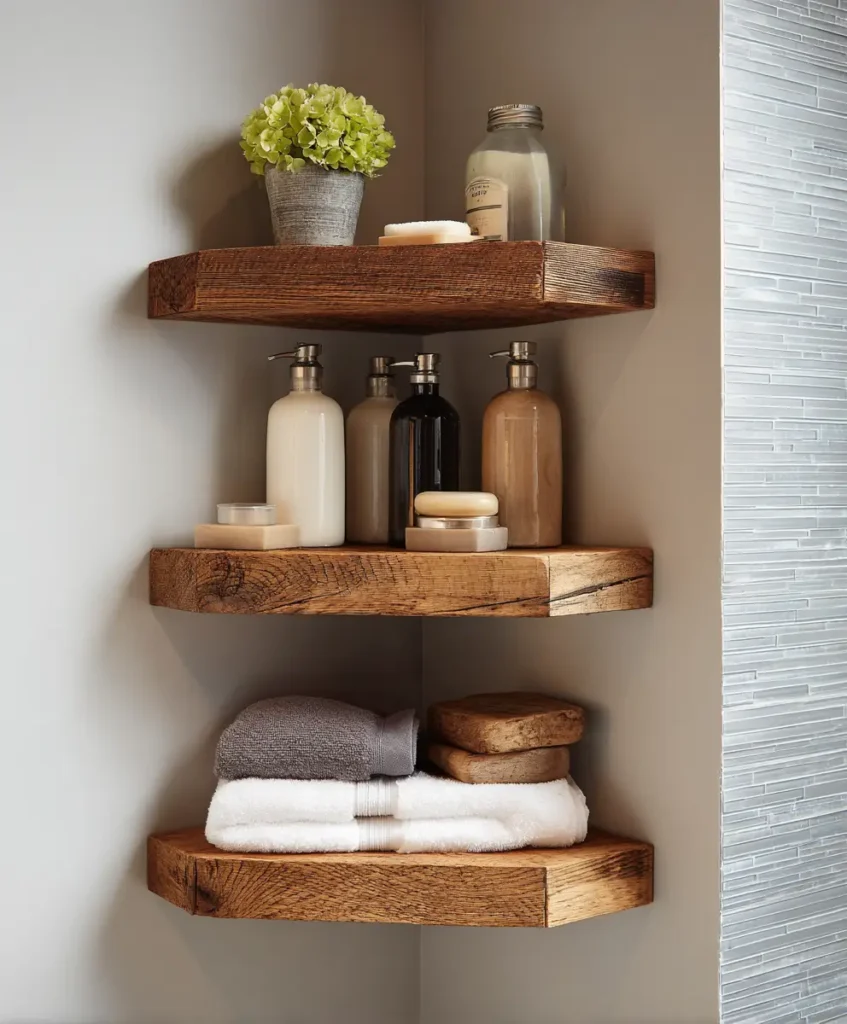 Corner Shelves to Maximize Space
