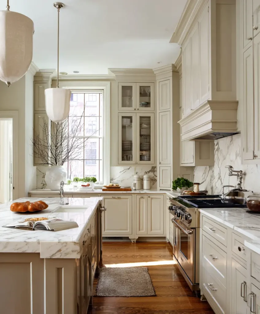 Cream and Warm Taupe
