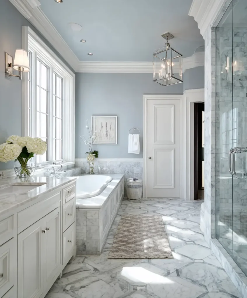 Crisp White and Soft Gray