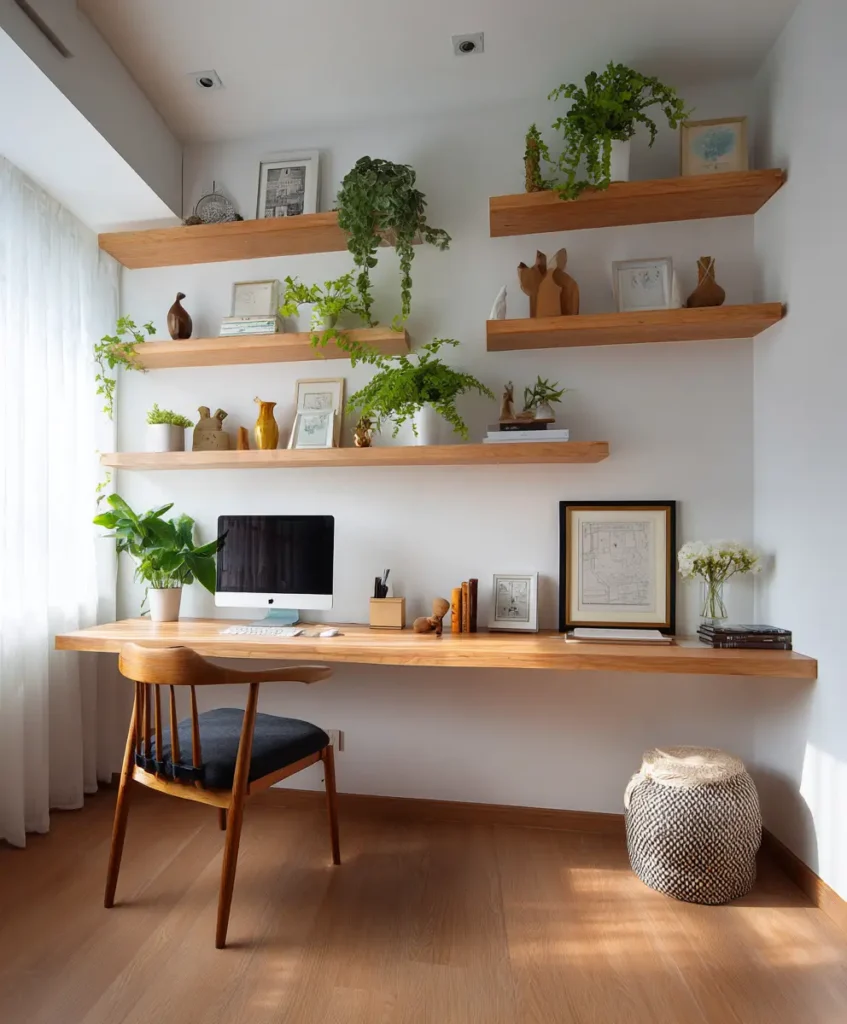Floating Shelves That Double as Art