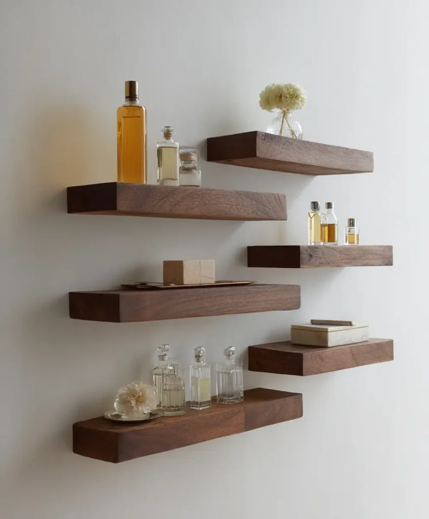 Floating Wood Shelves for Minimalist Style