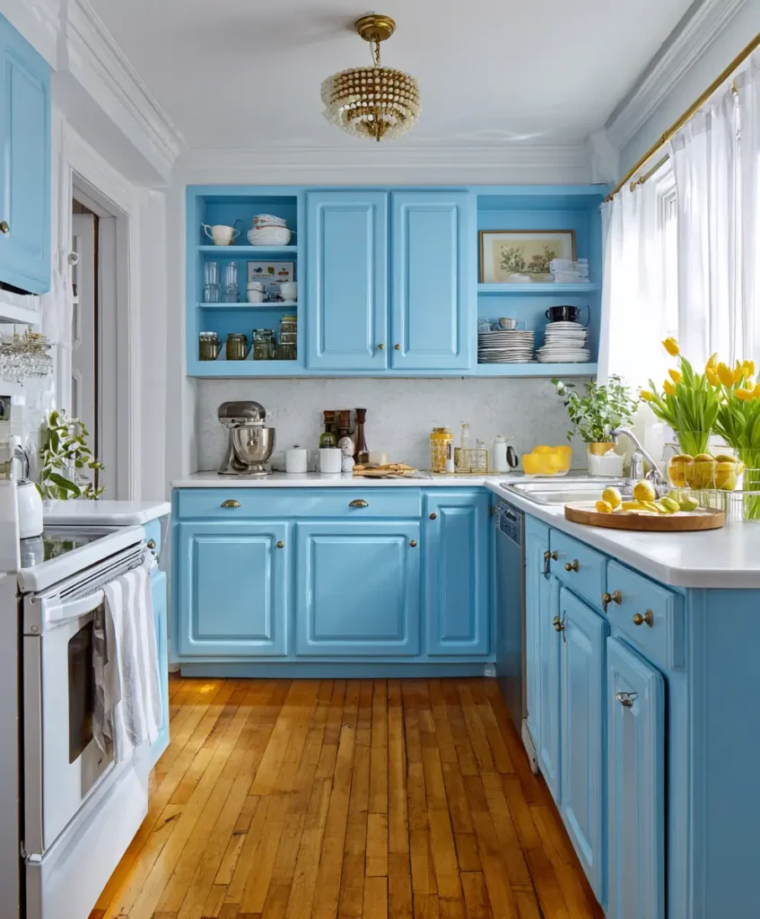 Fresh Color on Kitchen Cabinets