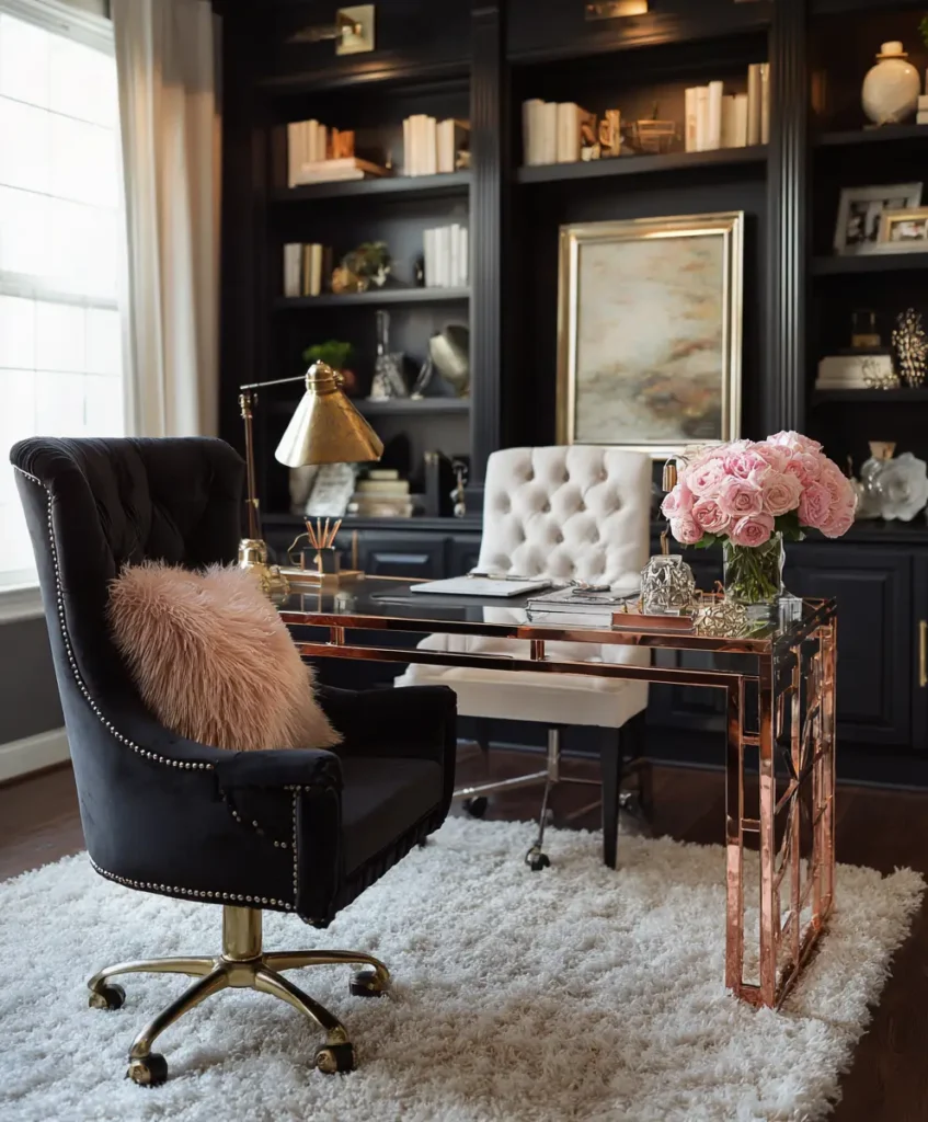 Glamorous Black and Rose Gold