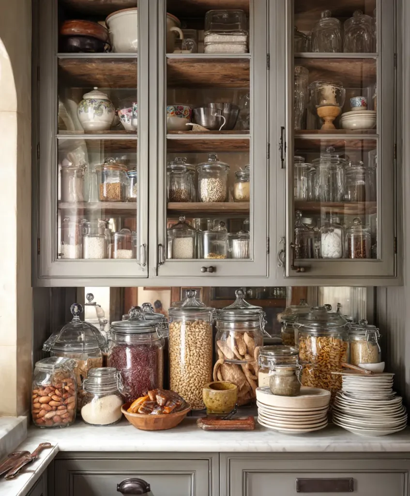Glass-Front Cabinets That Trick the Eye
