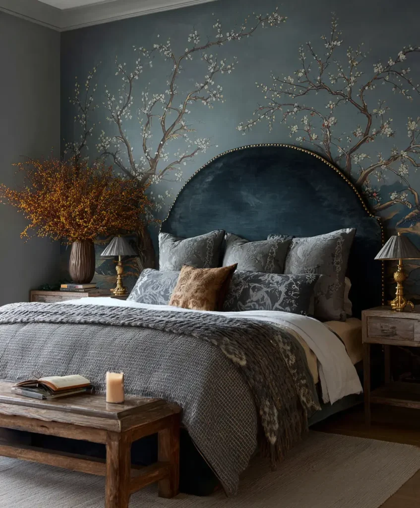 Painted Mural or Faux Headboard