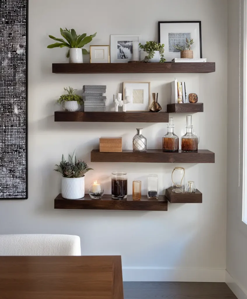 Picture Ledge Shelves for Rotating Displays