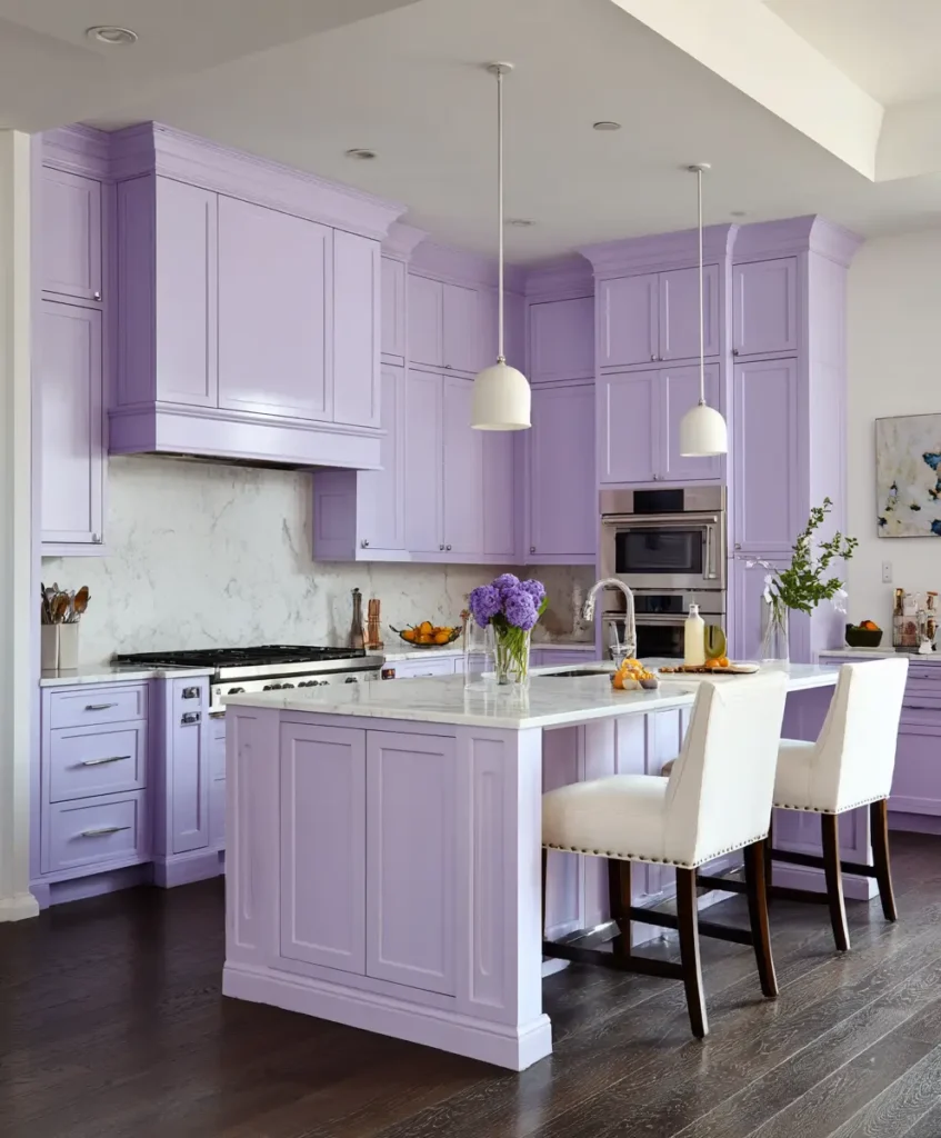 Soft Lavender and White