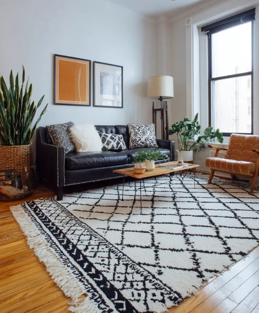 The Black-and-White Contrast Rug