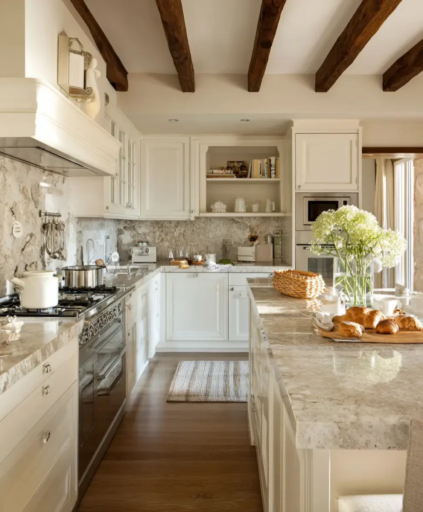 Warm White and Natural Stone
