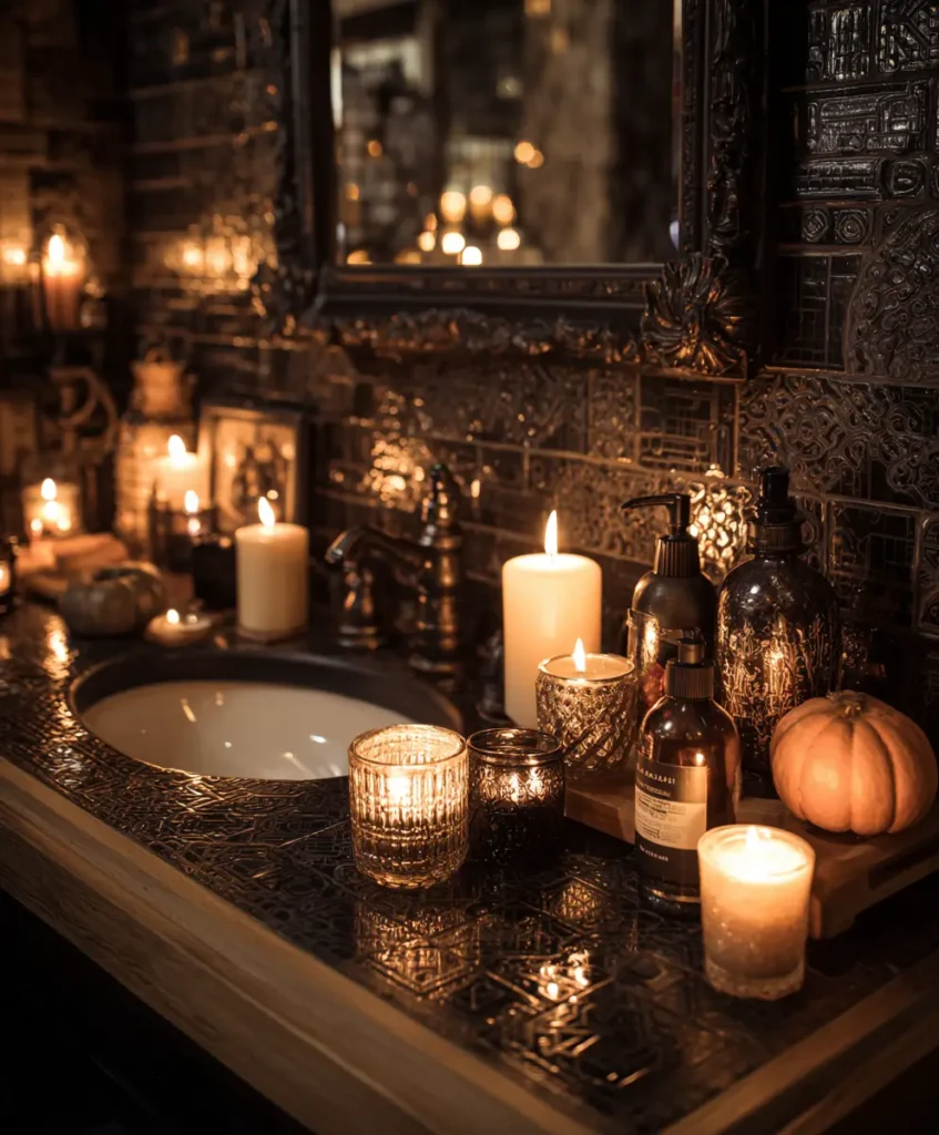 Candlelit Bathroom Glow