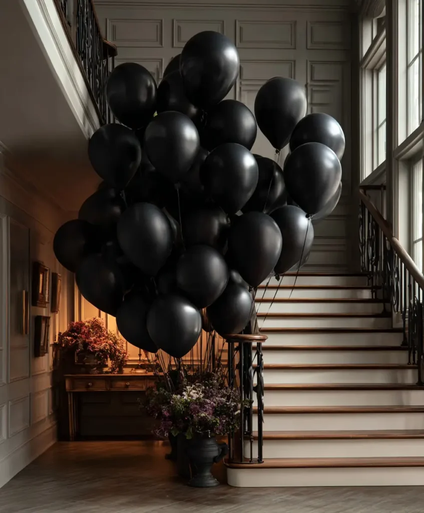 Chic Black Balloons with Matte Finish