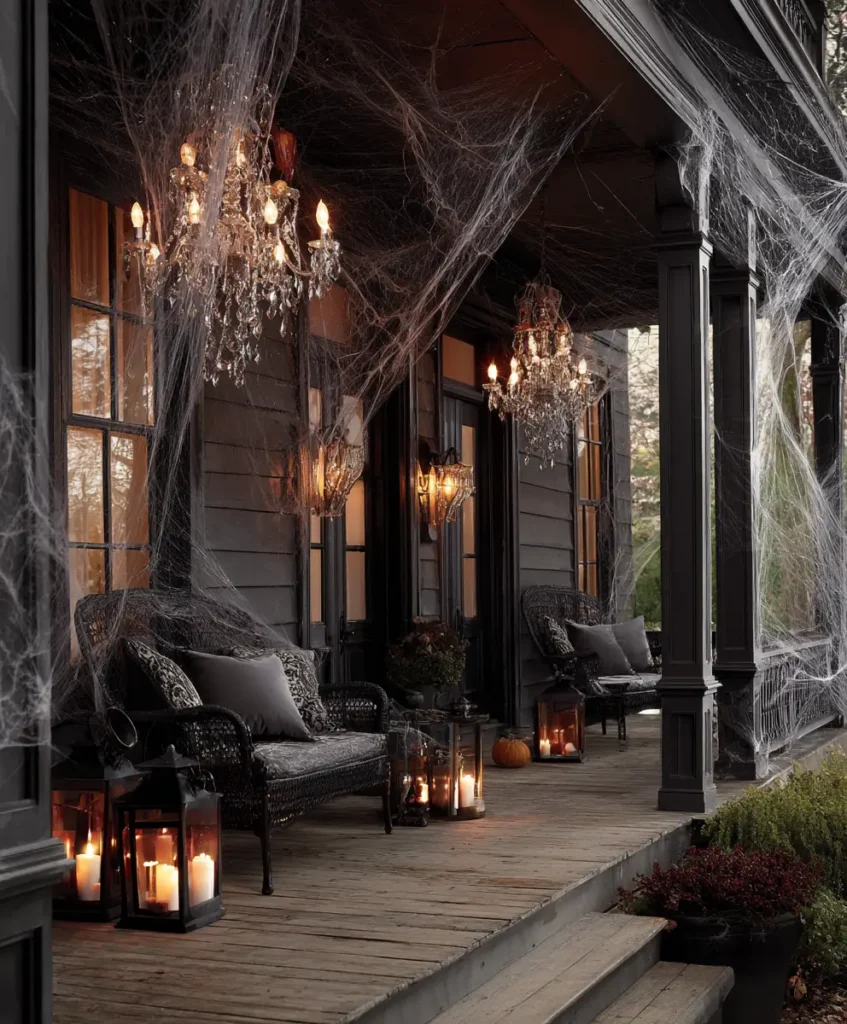 Cobweb-Covered Chandeliers