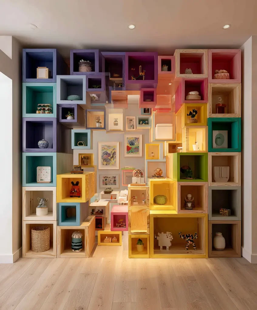 Color-Coordinated Storage Cubes