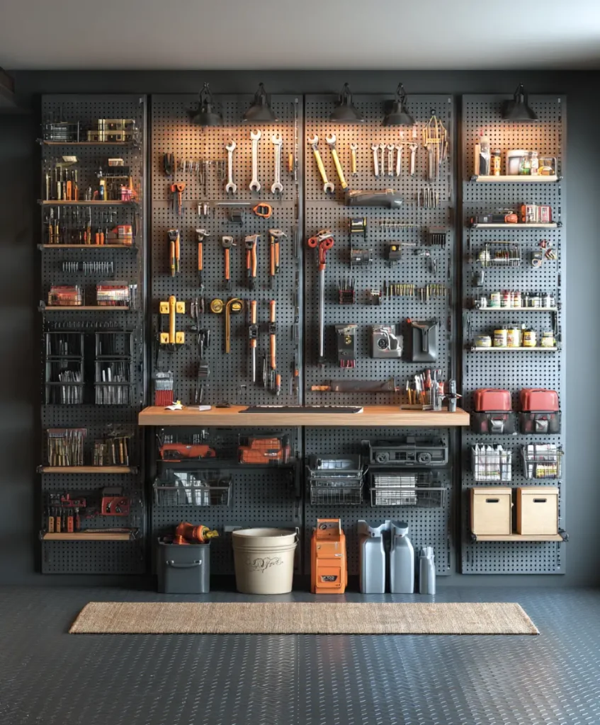 Create Vertical Storage with Pegboards