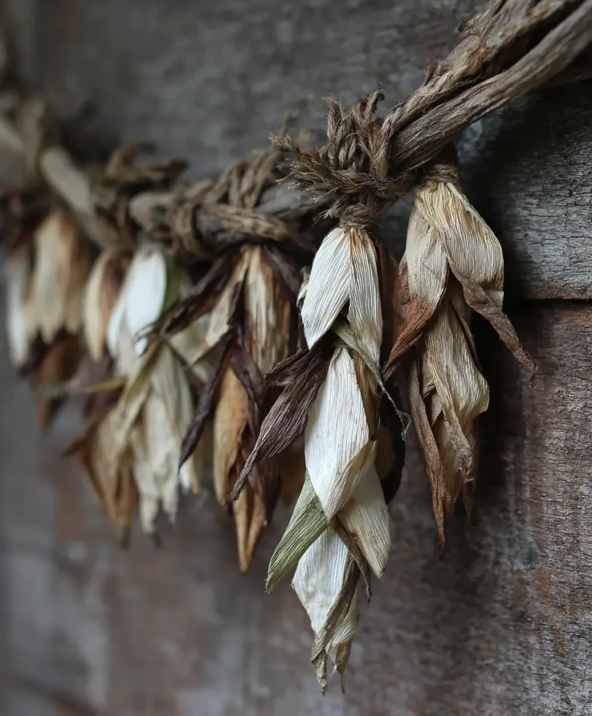 DIY Corn Husk Garland