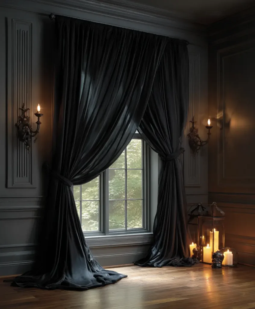 Dark Window Drapes