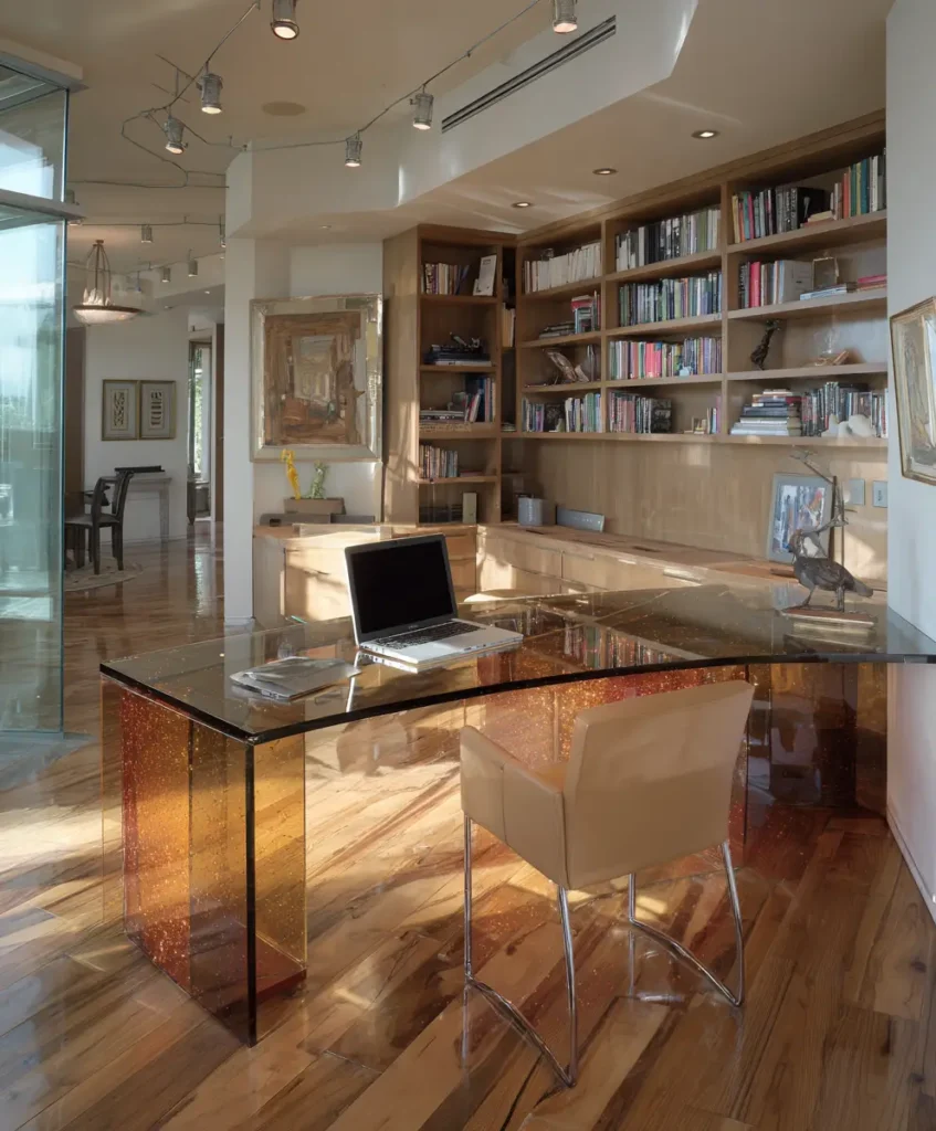 Experiment with Glass or Acrylic Furniture
