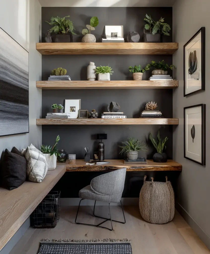 Floating Shelves for Vertical Storage