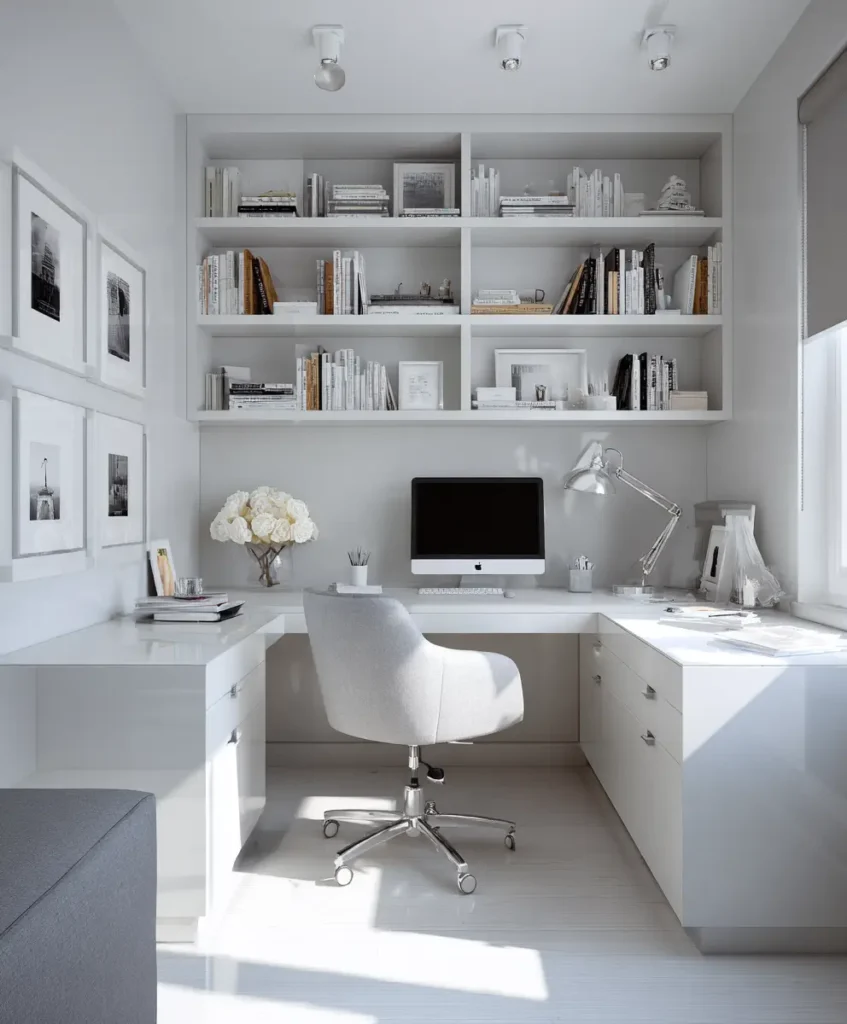 Minimalist White Desk Setup