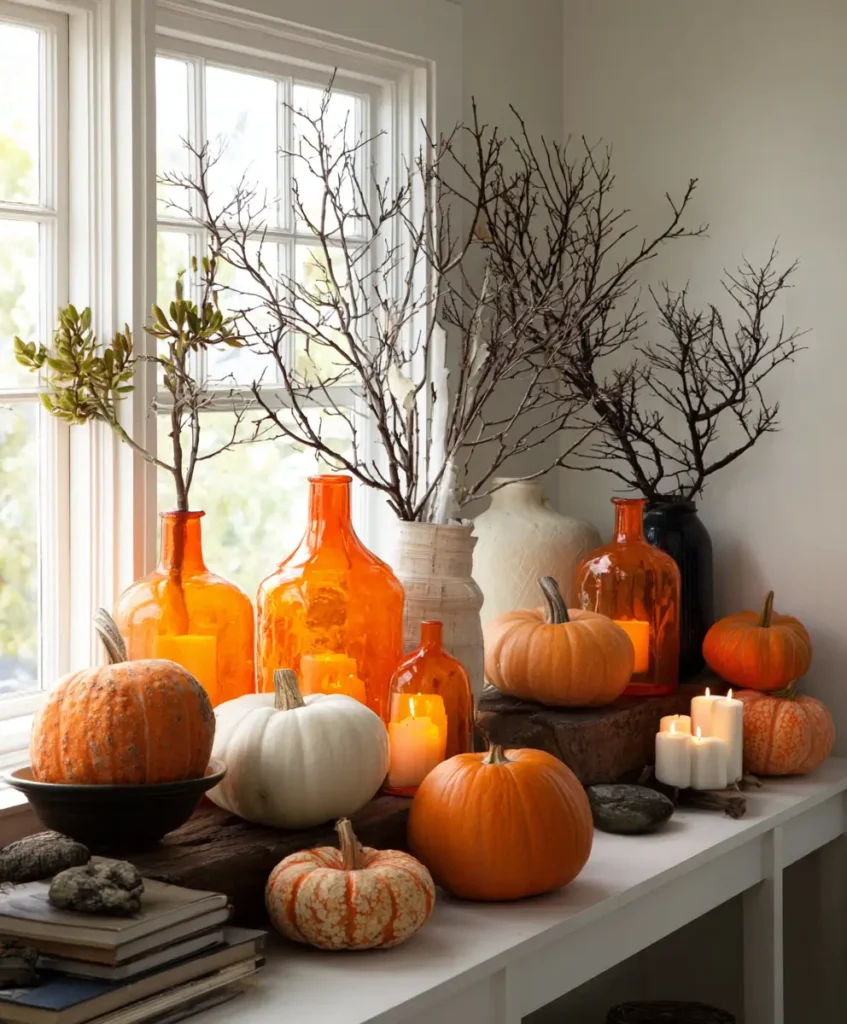 Modern Minimalist Pumpkin Display