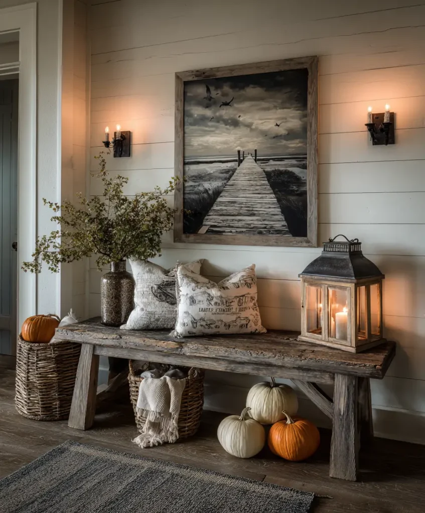  Shiplap Accent Wall with Halloween Art