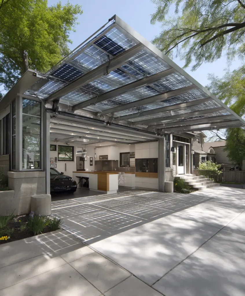 Solar-Powered Garages