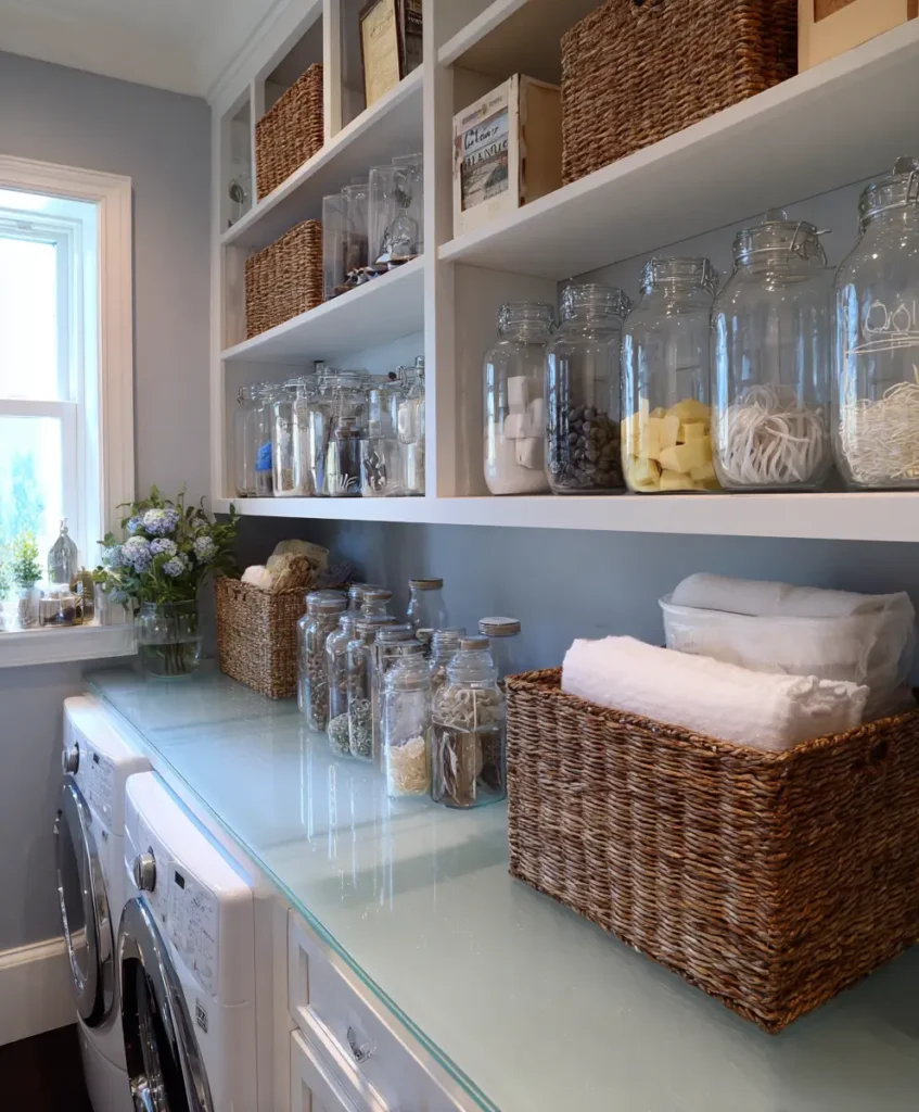 Use Glass Jars for Supplies