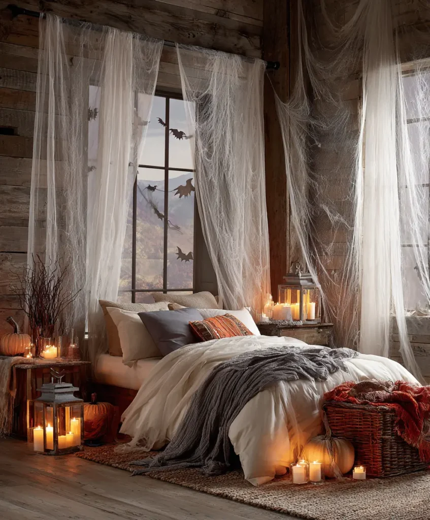 Cobweb-Effect Sheer Curtains