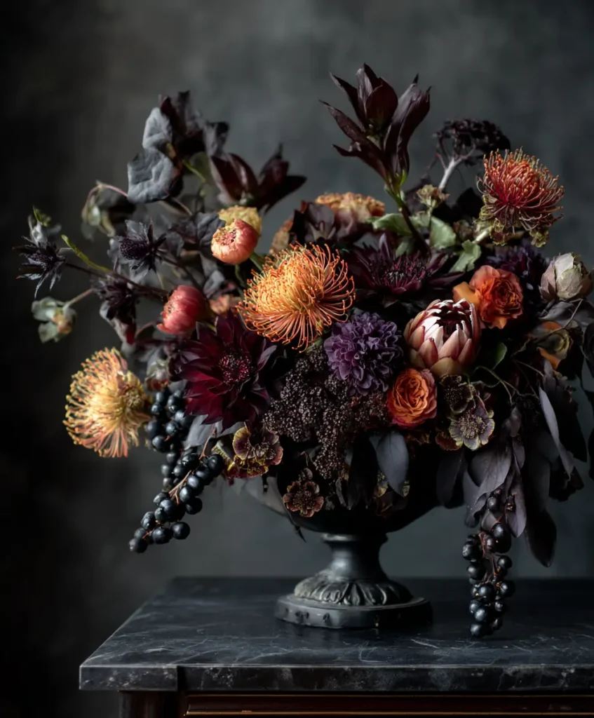 Dark Floral Arrangements