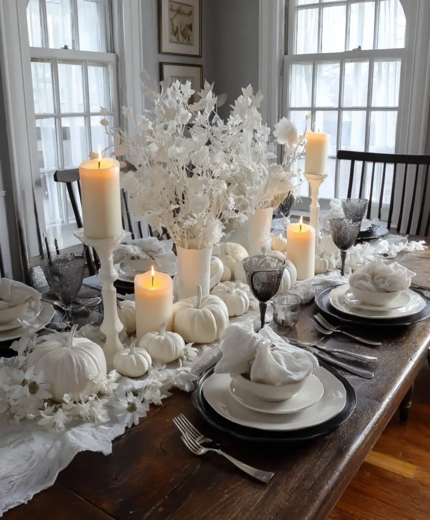 Ghostly White Tablescape