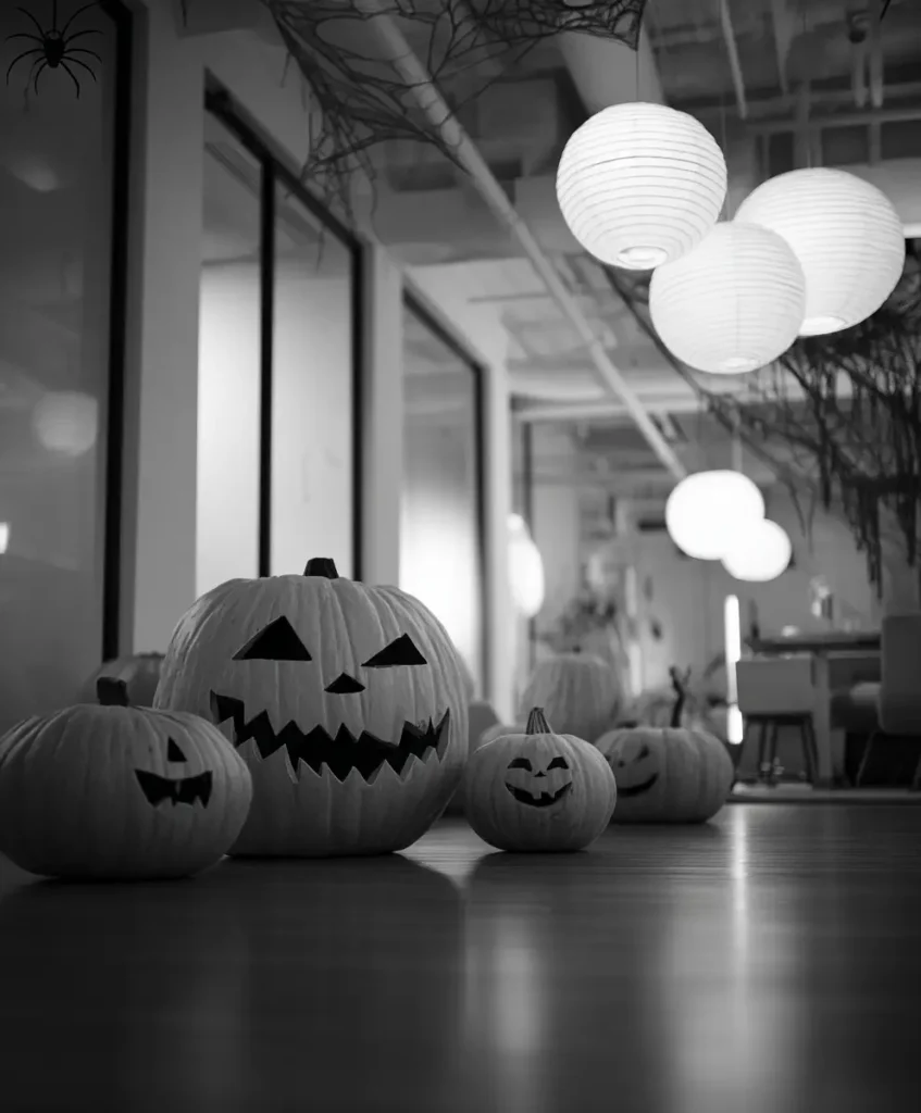 Monochrome Pumpkin Display