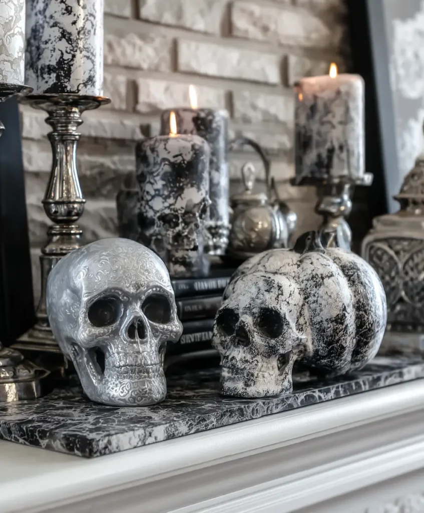 Monochrome Skull Display