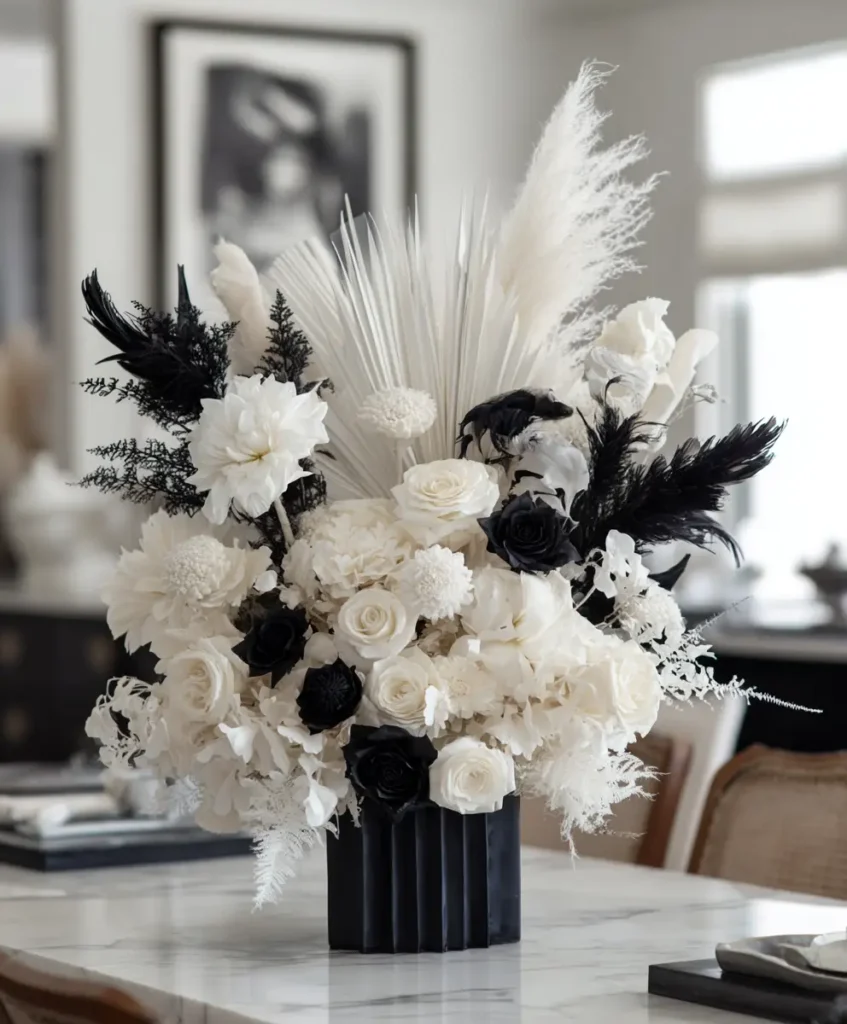 Monotone Floral Arrangement