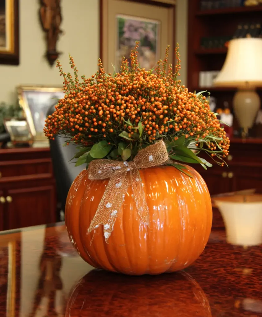 Pumpkin Vase Centerpieces