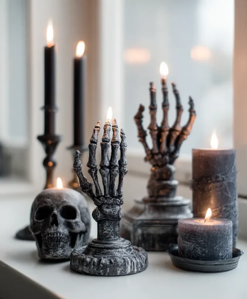 Skeleton Hand Candle Holders