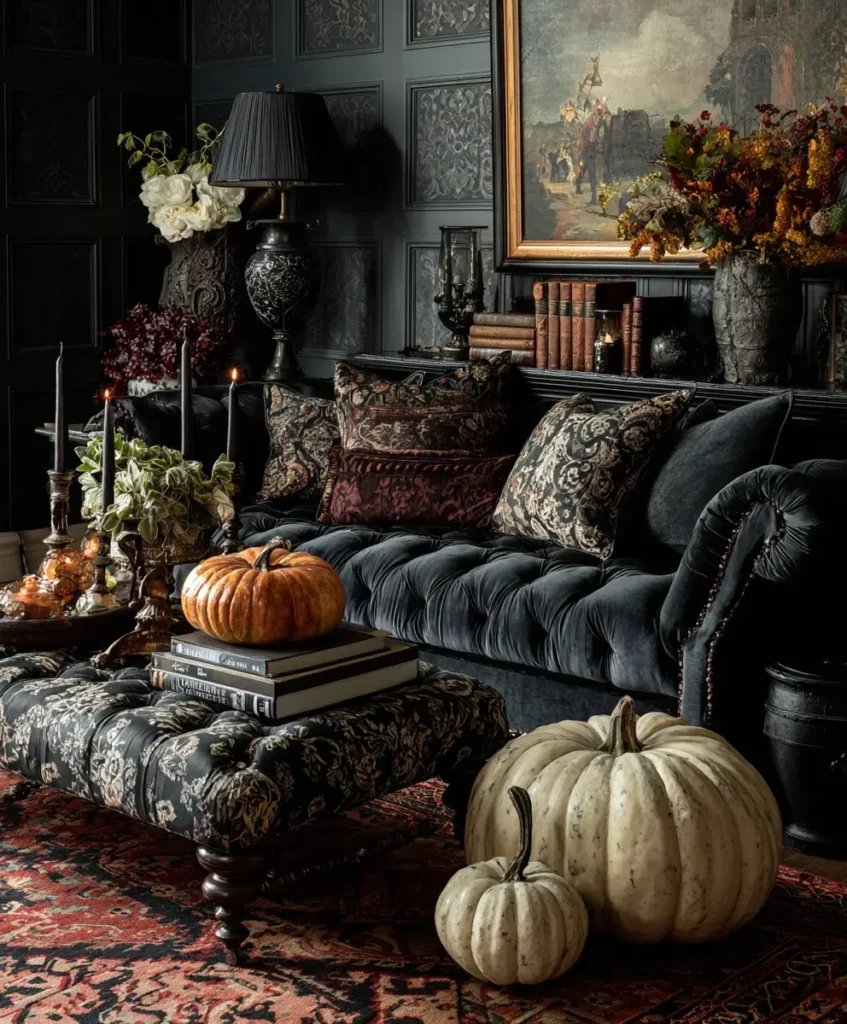 Velvet Pumpkin Accents