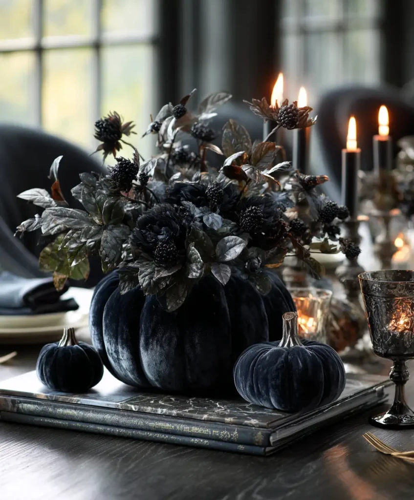 Velvet Pumpkin Arrangement